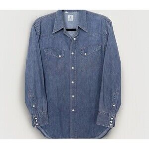 VTG 1970s-early 80s Wrangler Blue Bell Denim Western Shirt -27MW Japanese Market